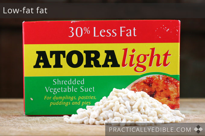 Low-fat fat: Atora light vegetable suet.