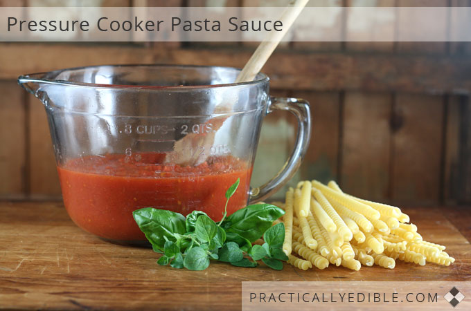 pressure cooker tomato / pasta / spaghetti sauce