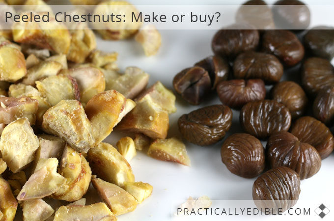 Peeled chestnuts